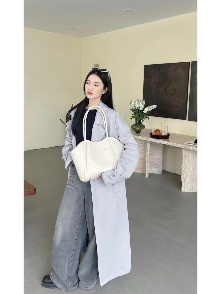 2025 Women's Large Soft Leather Designer Handbag, High-Capacity Cowhide Shoulder Bag