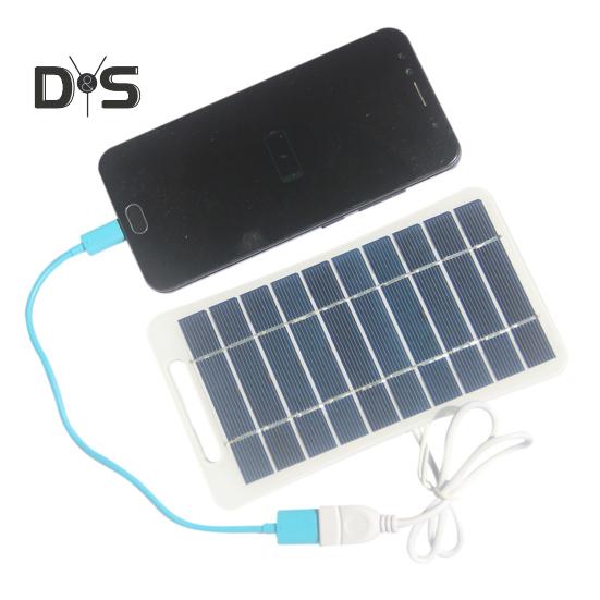 Portable Solar Panel 2W/5V High Conversion Efficiency Waterproof Camping Backpacking Phone Charger Solar Panel