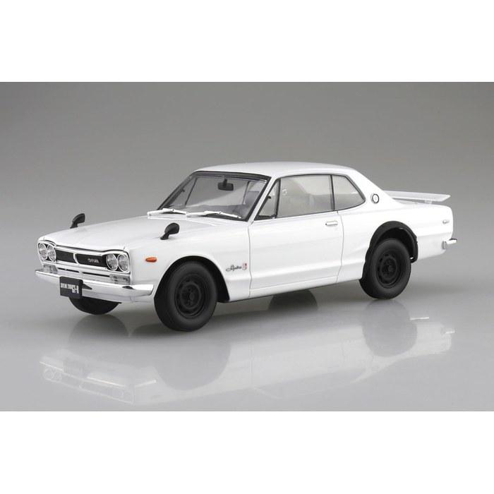 AOSHIMA 1/24 Snap Kit Series KPGC10 Skyline HT 2000GT-R 1971 (White)