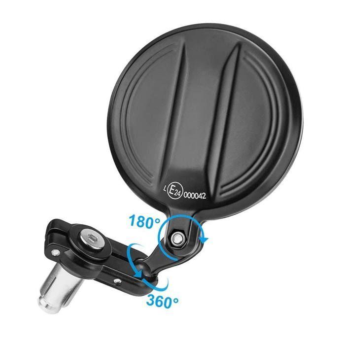 Rétroviseur Embout de guidon avec ECE Retroviseur moto paire Zaddox SP1