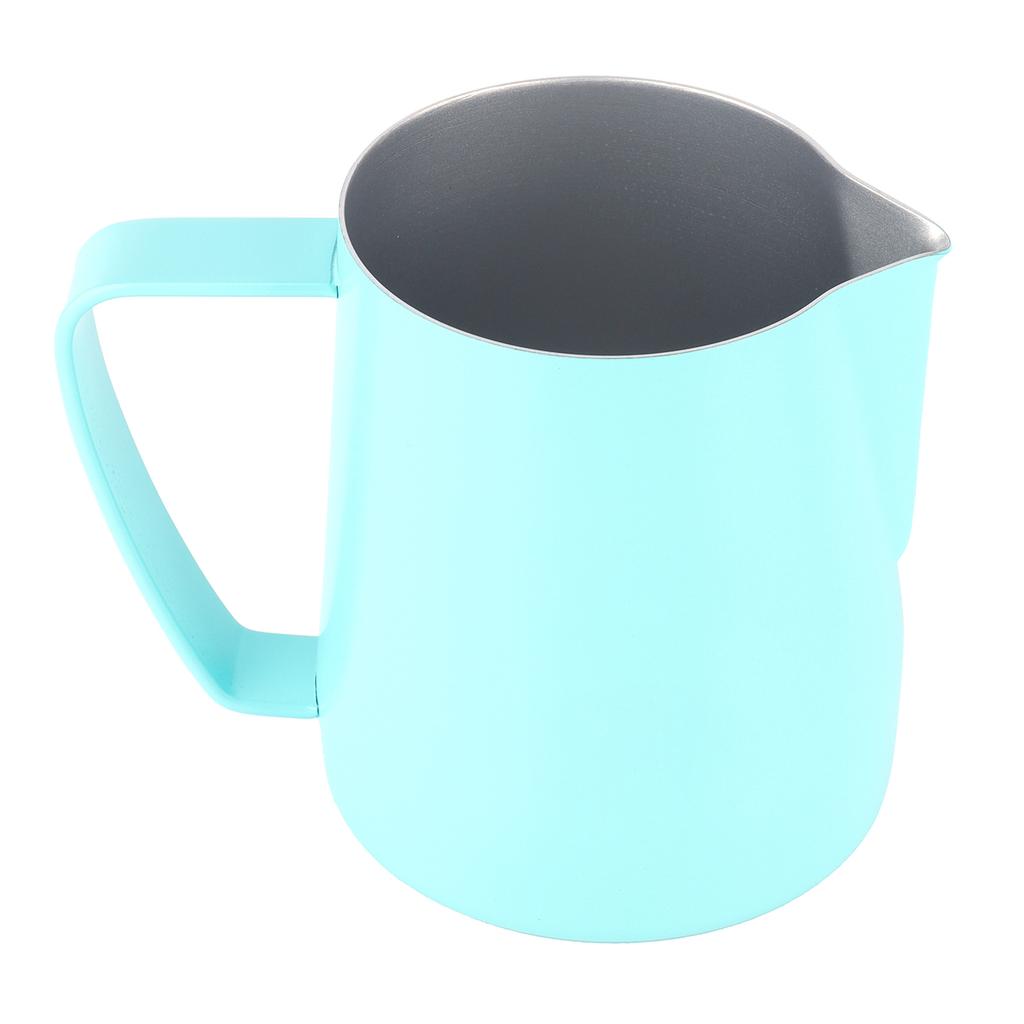 Kávová napěňovací konvička s výlevkou Nerezová konvička na mléko pro domácí kavárnu Mátově zelená 600 ml