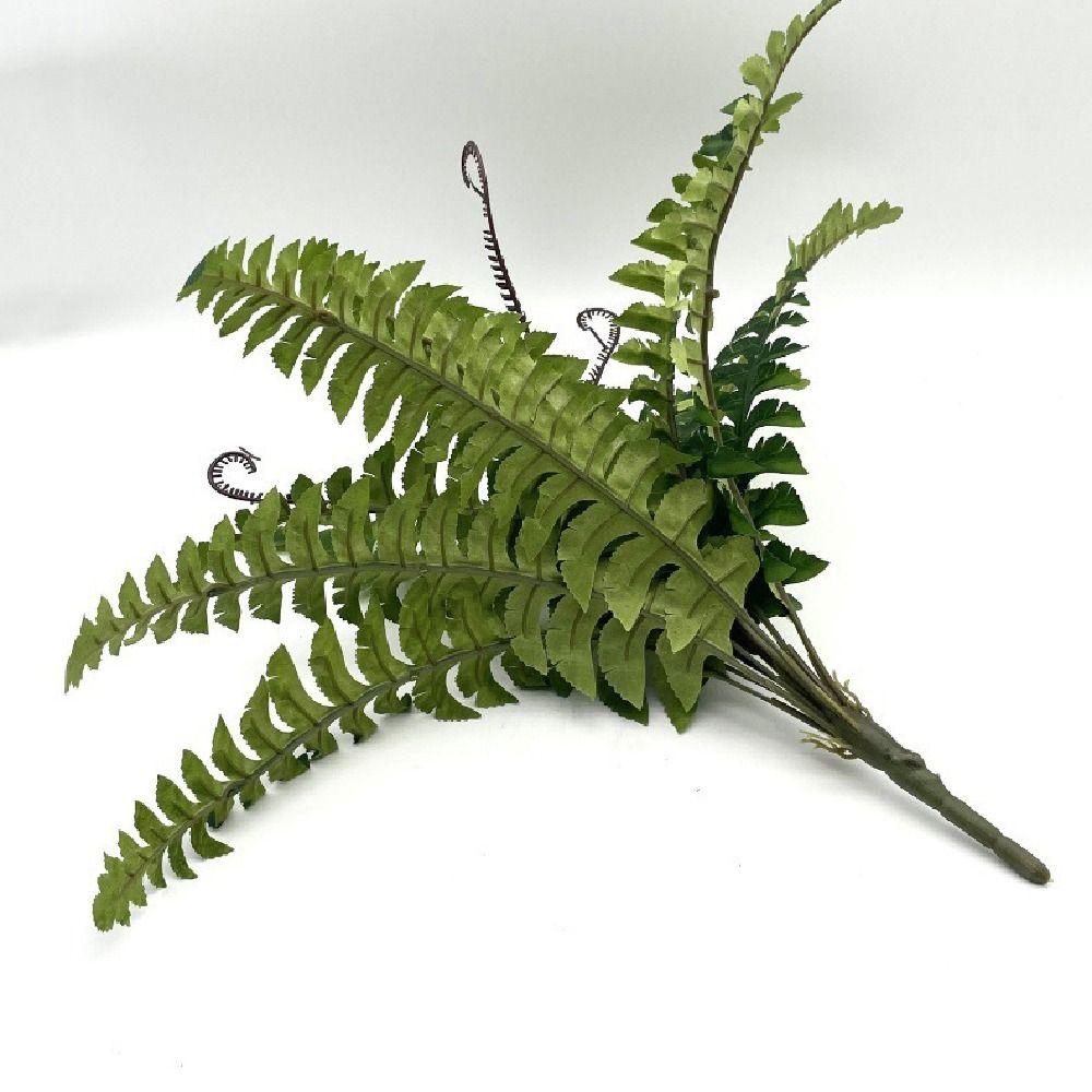 Real Touch Fake Fern Plant 16 Leaves Fake Boston Fern Leaves Durable Faux Plants Shrubs  Hotel