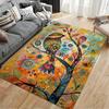 Colorful Bird and Tree Art Suitable As a Non-slip Mat for the Living Room or Bedroom Sofa