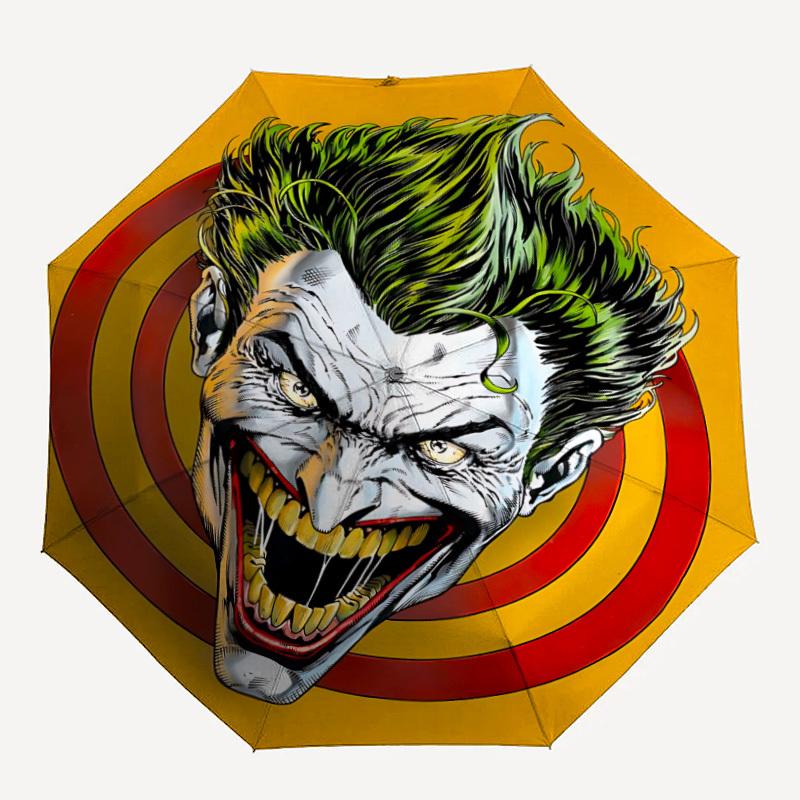 

1pc Joker Clown Automatic Folding Umbrella - Compact 8-Rib Design, Durable Plastic & Iron, Lightweight for Outdoor Daily Use22078