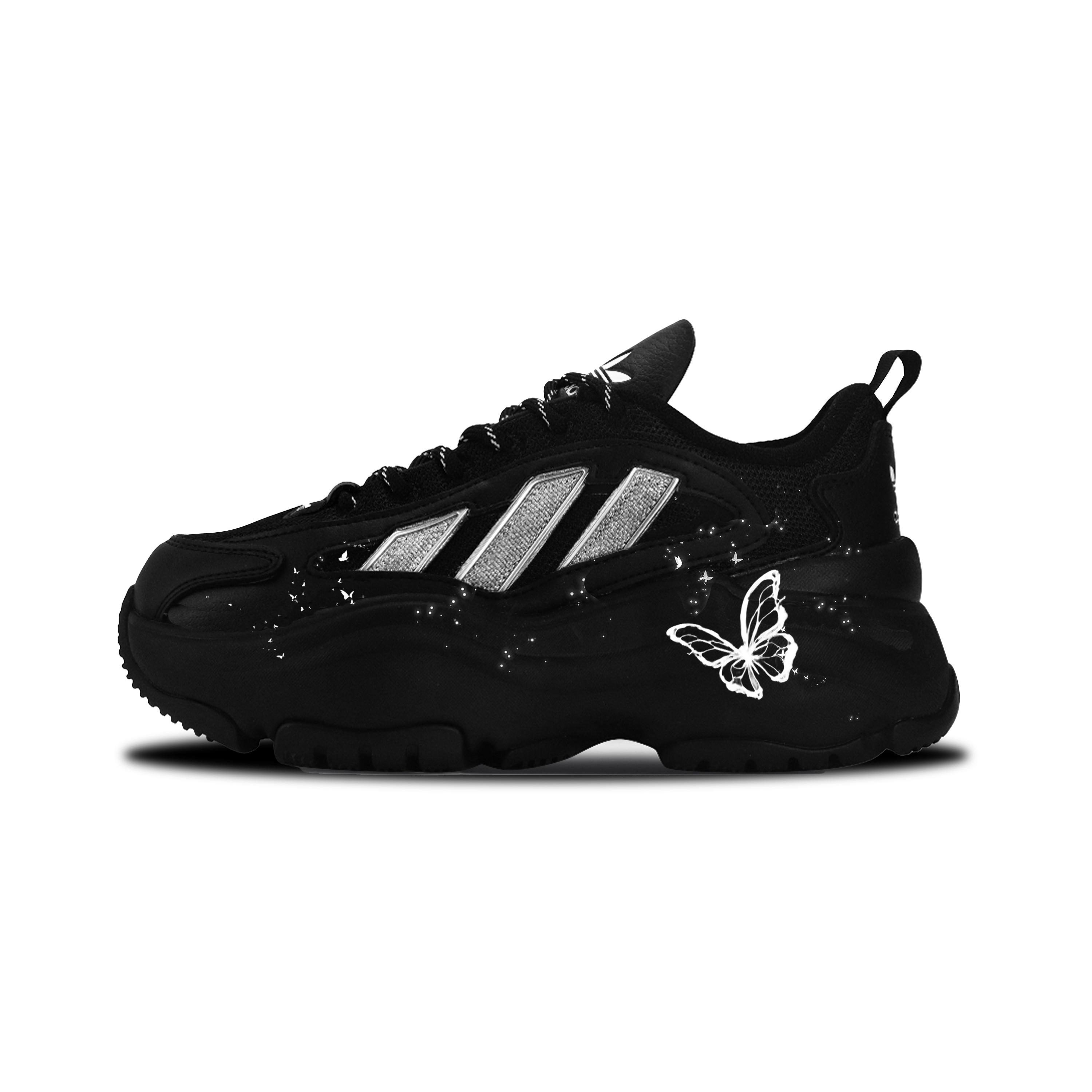 

Adidas Originals OZGAIA Silver Butterfly Abrasion Resistant Low top Chunky Sneakers Unisex Black JQ4110(Team1246-) 39⅓
