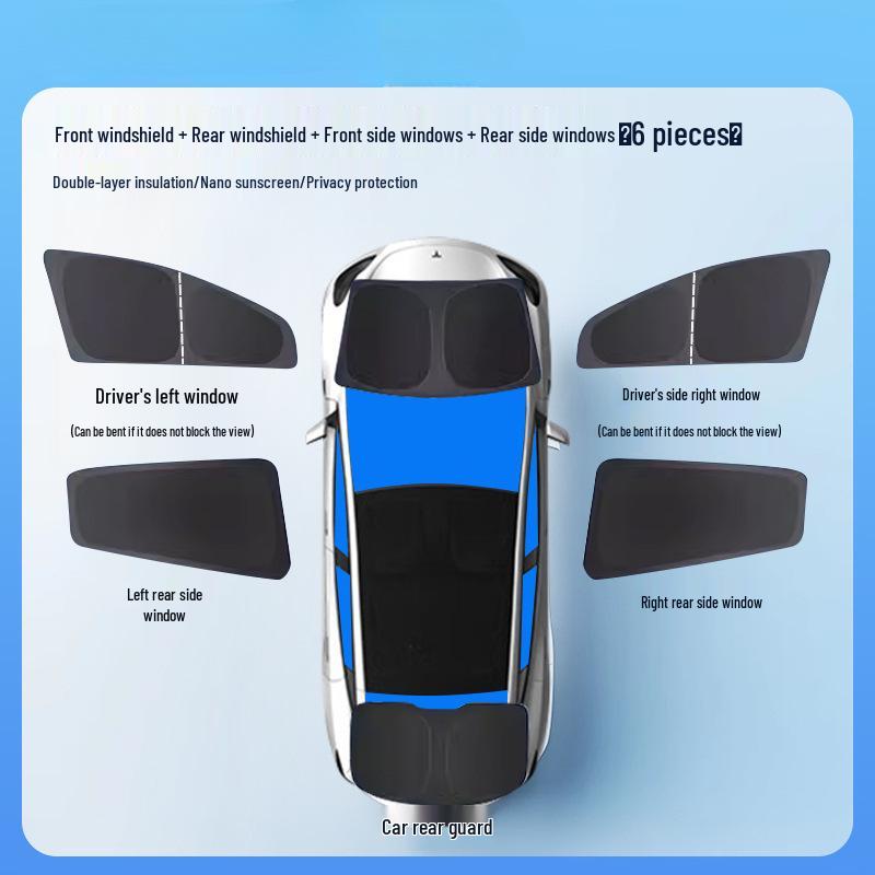 BYD Series Car Window Privacy and Sunshade Curtain - Full Coverage, Heat Insulation, UV Protection.