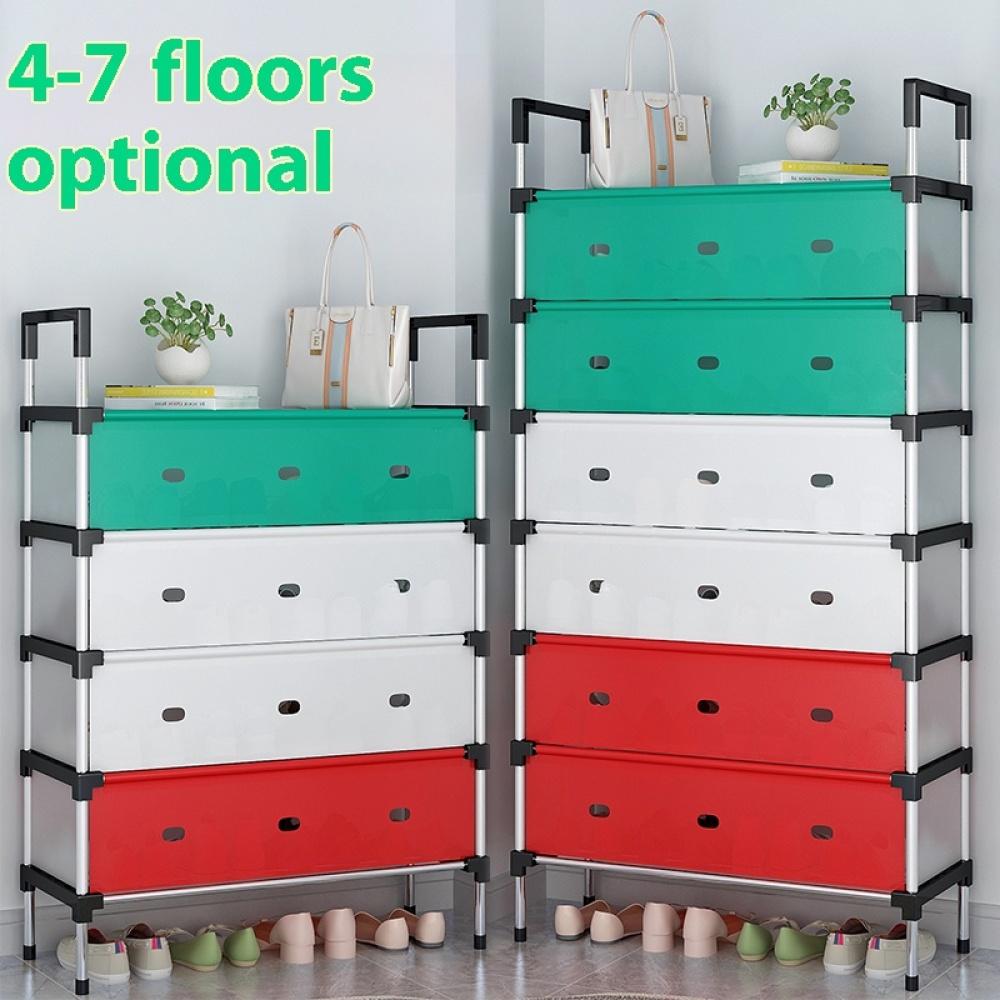 Dustproof Shoe Rack Multi-layer Versatile Space-Saving Easy-to-Assemble Household Indoor Shoe Storage Cabinet for Dormitory