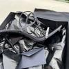 Black Pointed-toe Stiletto Heels Women's Spring Summer 2024 New Sexy Celebrity Trend One Line with Rhinestone Open Toe Sandals