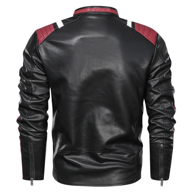 Men's leather jacket new men's jacket pu jacket locomotive clothing fleece leather jacket men's leather jacket