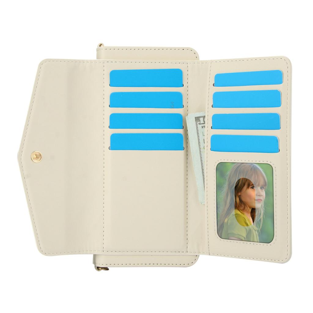 For Samsung Galaxy Z Fold5 5G Case Quilted Design PU Leather Wallet Phone Cover with Shoulder Strap