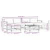 VidaXL Salon de Jardin avec Coussins 7 pcs, Canapés avec Dossier et Accoudoir, Ensemble de Meubles avec Table Basse Patio 3185946