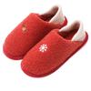2025 New Shoes Simple Snowflake Plush Home Couple Warm Bag and Slippers Cotton Shoes Two Wear