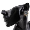 HERMES Corozo Earring vintage gray Plated Gold 10g Women Used