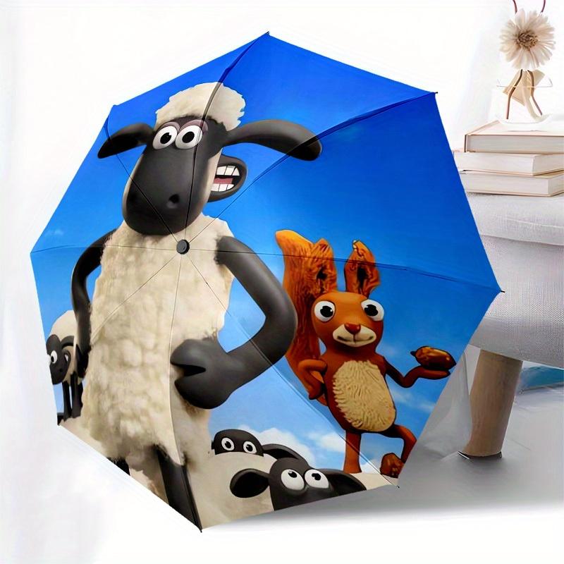1pc SheepSquirrel Themed High-quality Umbrella,Automatic Opening and Closing Umbrella,Multi-functional Umbrella G0811380