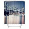 New York City Skyline Building Night View Shower Curtain Modern Bathroom Curtain Polyester Fabric Bath Curtain With Hooks
