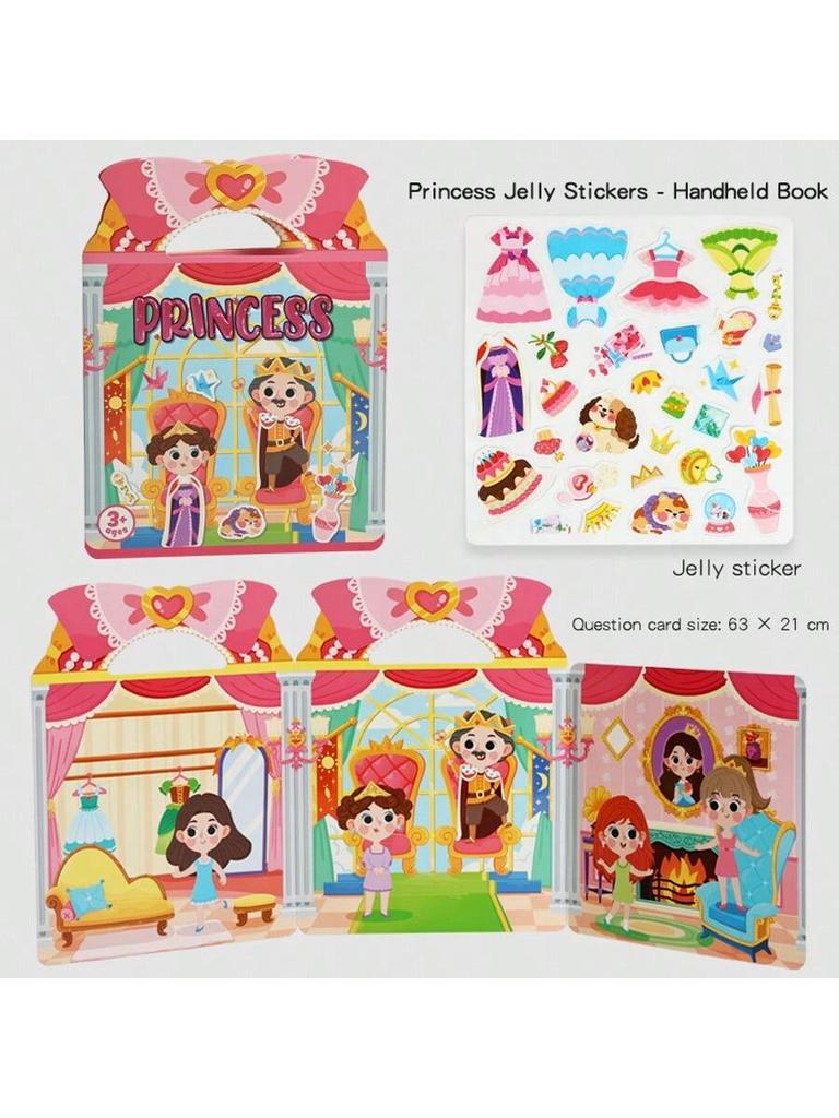 Reusable Sticker Books for Kids, 6 Sets Travel Removable Toddler Sticker Books for 3 4 5 Year Old Girls Boys Birthday Gifts Educ
