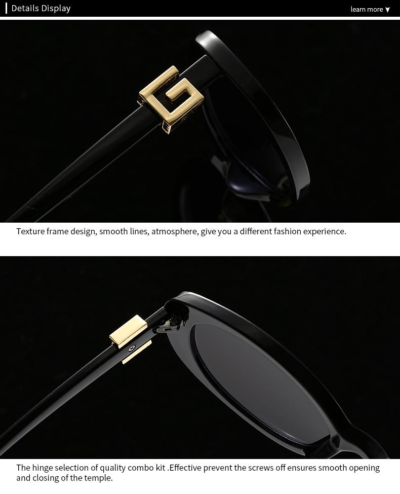 Realm Foreign Trade Cat Eye Sunglasses for Men Women Trendy Street Photography Modern Retro Fashion Accessories
