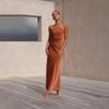 2024 Spring/Summer Sexy Solid Color Sleeveless Backless Slim Dress for Women