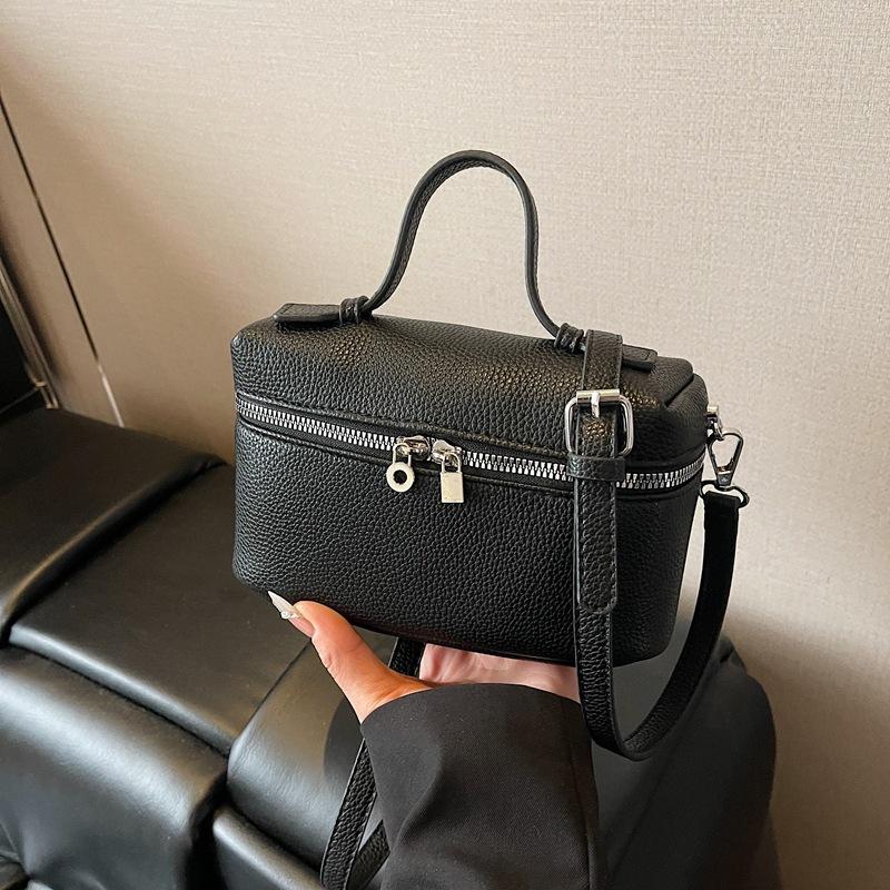 

2025 новая сумка-ведро с узором личи из коровьей кожи первого слоя, сумка для ланча, универсальная на плечо, сумка-мессенджер