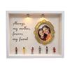DIY Mini Museum Silhouette Box Personalized Photo Memory Display Case with Gold Frames Figurines Shadow Box Frame Kit with Light
