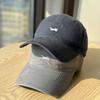 Korean-style versatile cartoon cat embroidered baseball cap for women, suitable for large head sizes, makes the face look smaller, soft-top duckbill