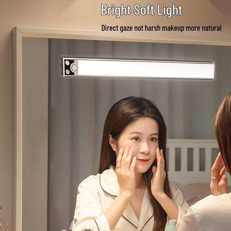 Rechargeable LED Vanity Light Strip for Makeup Tables and Bathroom Mirrors