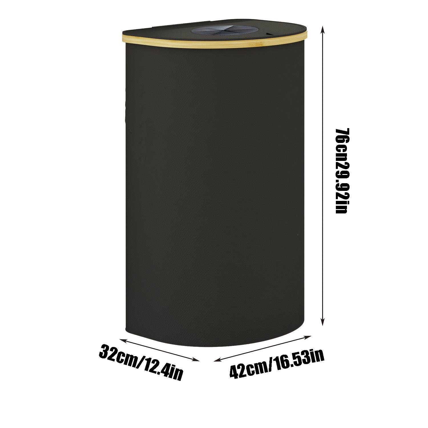 

Водонепроникний складаний кошик для білизни великої місткості з каркасом кошика для акуратного зберігання брудного одягу та кухонного приладдя сірий колір