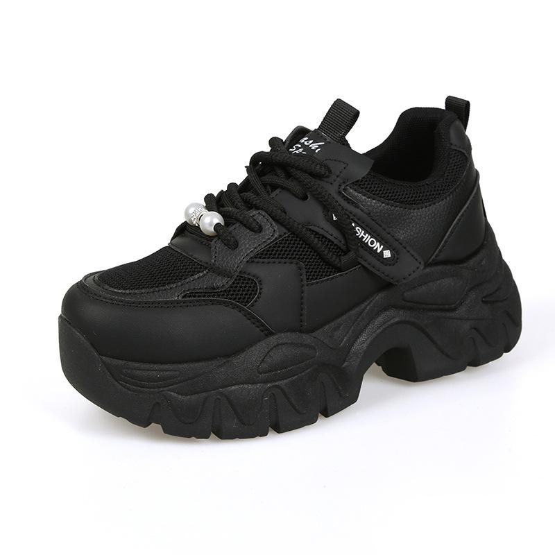 Small height-increasing platform sneakers women's spring and autumn new lightweight mesh student casual shoes