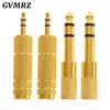 1PCS Gold 6.3mm 1/4" Male Plug To 3.5MM 1/8" Female Jack Stereo Headphone Audio Adapter Home Connectors Adapter Microphone