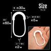 ZPR-018 Zipper Tabs, 10 Pieces, White, Zipper Pulls, Pulls, Drawstrings, Zipper, Chuck, Large, Easy