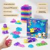 40pcs Crystal Soft Gummy Jelly Building Blocks Set for Kids Stretchy Squishy Toy Transparent Creative Tabletop Games Collectible