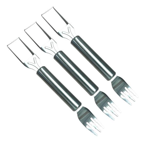 Stainless Steel Watermelon Cutter Dual Head Slicer Serving Fork Dishwasher Safe Fruit
