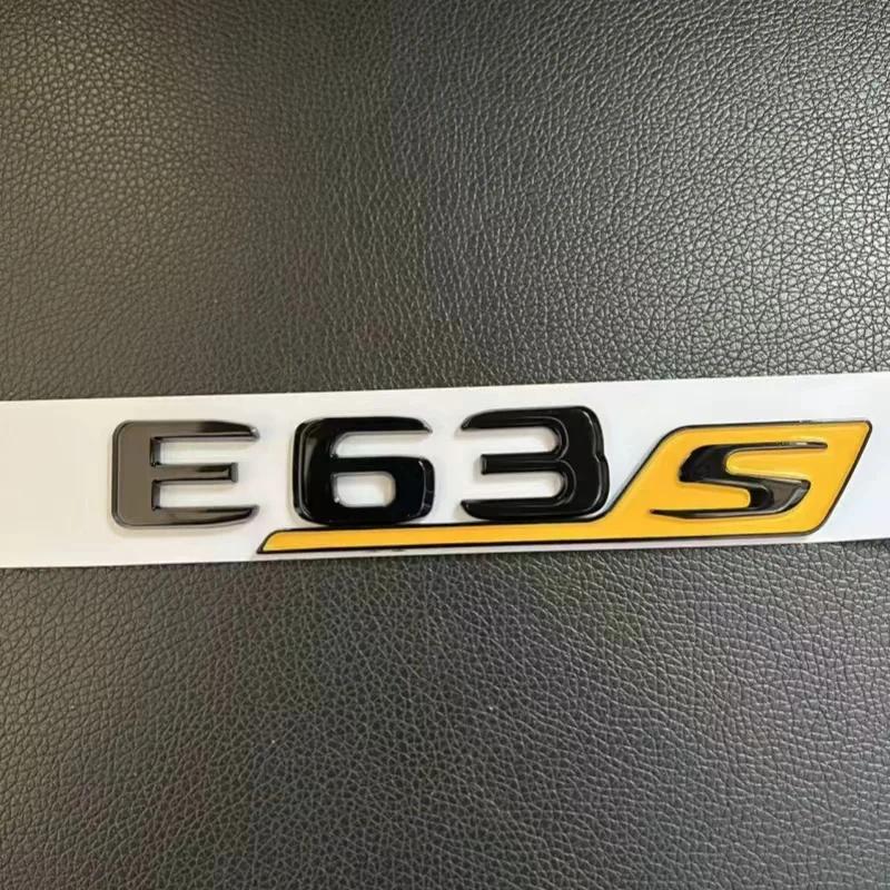 Suitable for ABS Black Auto Letter E63 E63S Logo Logo Sticker Car Luggage Badge Decal Mercedes Benz E63 E63S W213 Accessories