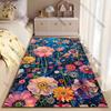 Vivid colorful blooming flower garden carpet Yoga living room room decor children's crawling mat doormat area rug games mat