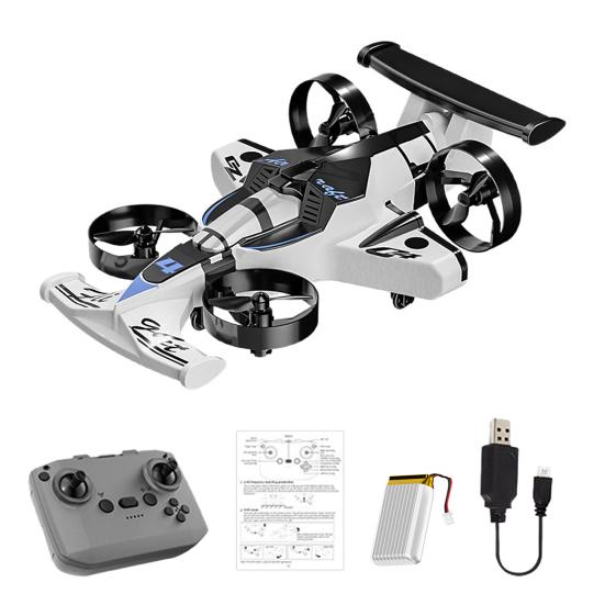 Jucărie Drone Mașină Zburătoare 2-în-1 Control de la Distanță Mini Quadcopter Aer-Sol Mașinuță Jucărie Copii Adulți Începător 2.4GHz RC Aeronavă Stunt Mașină Drift Jucărie