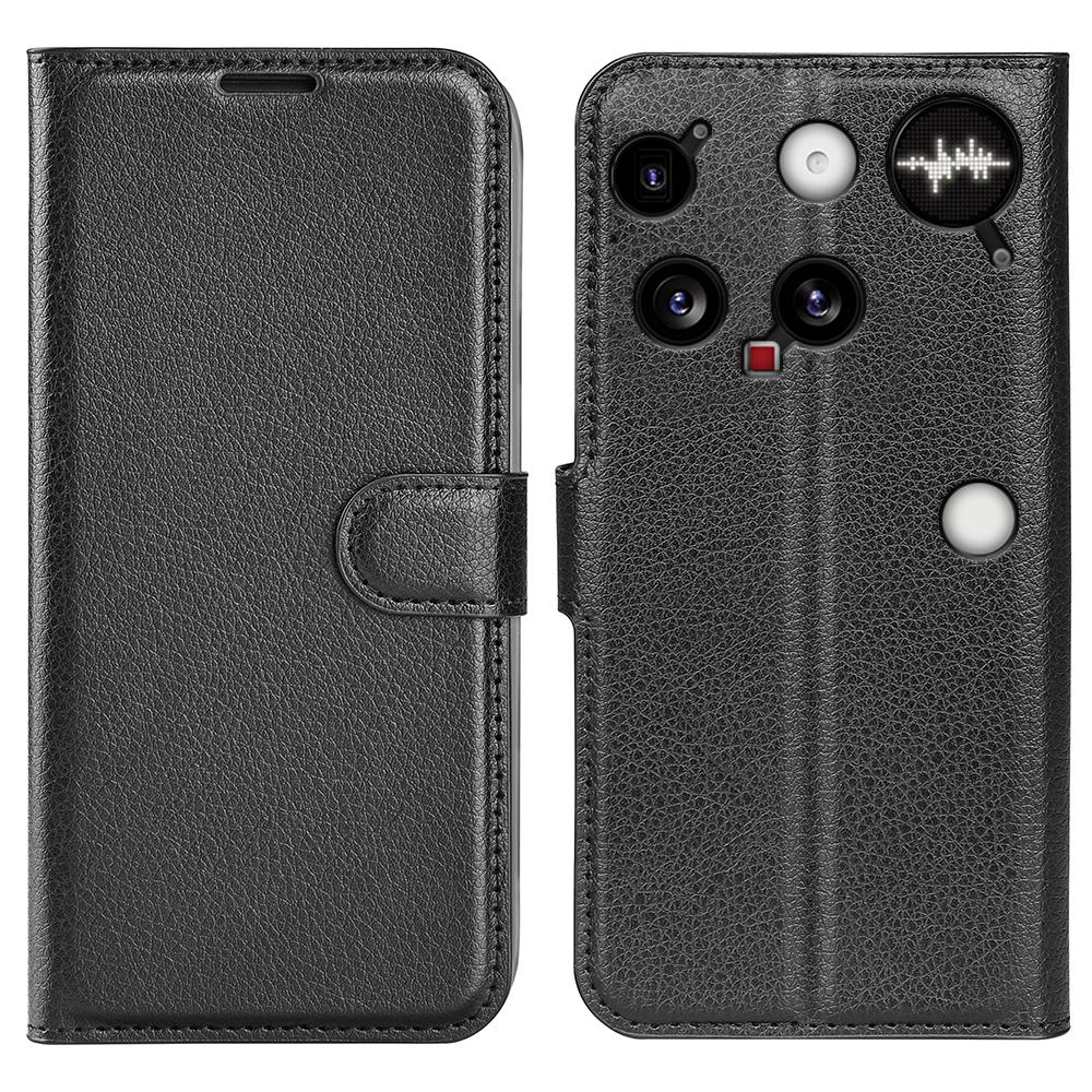 For Nothing Phone (3) 5G Case Litchi Texture Shockproof Leather Wallet Phone Cover