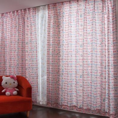 Sanrio In Hello Kitty Thermal Curtains Set of 2 Width 100 X 200 Cm Length Pink (Made Japan) [SB-6]