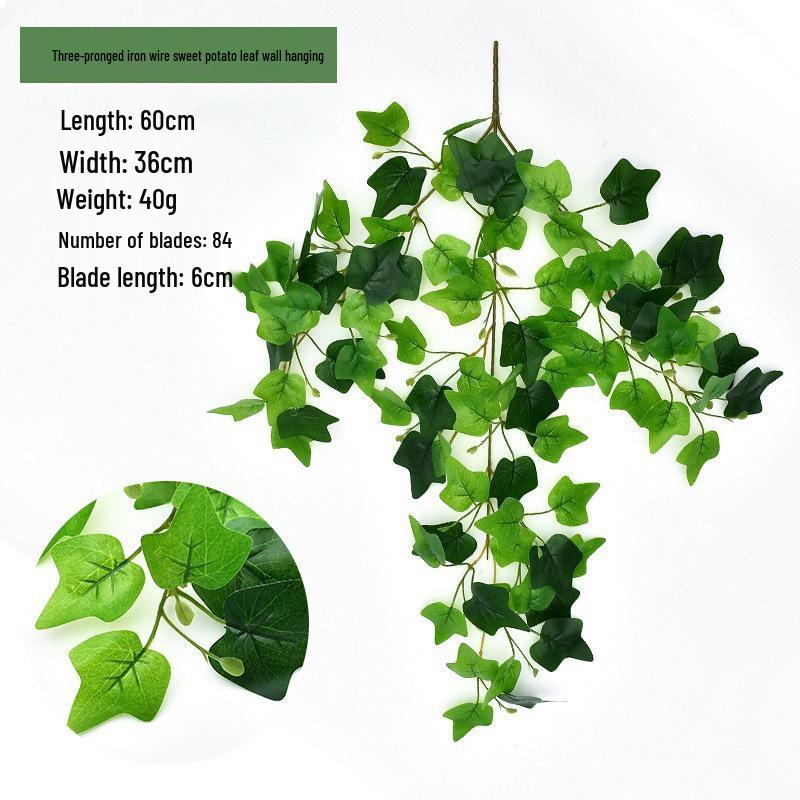 Green Radish Decorative Artificial Vines - Wall Hanging Leaf Ornaments