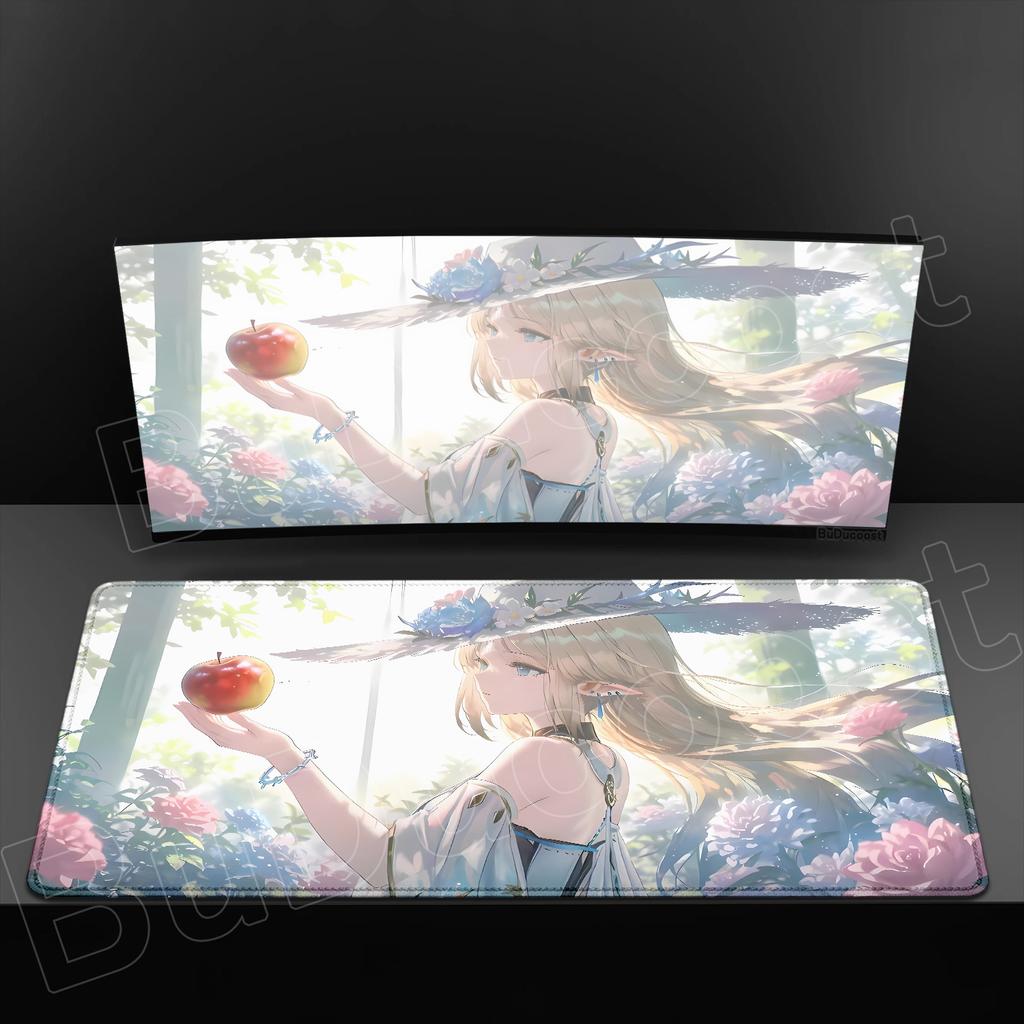 HD Print Wuthering Waves Cartethyia Mouse Pad Desk Protector Cartoon Anime Rubber Mat Game Mousepad Keyboard Mats Kawaii Deskmat