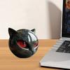 Black Cat Stone Cat Head Sculpture Marble Texture Healing Stones
