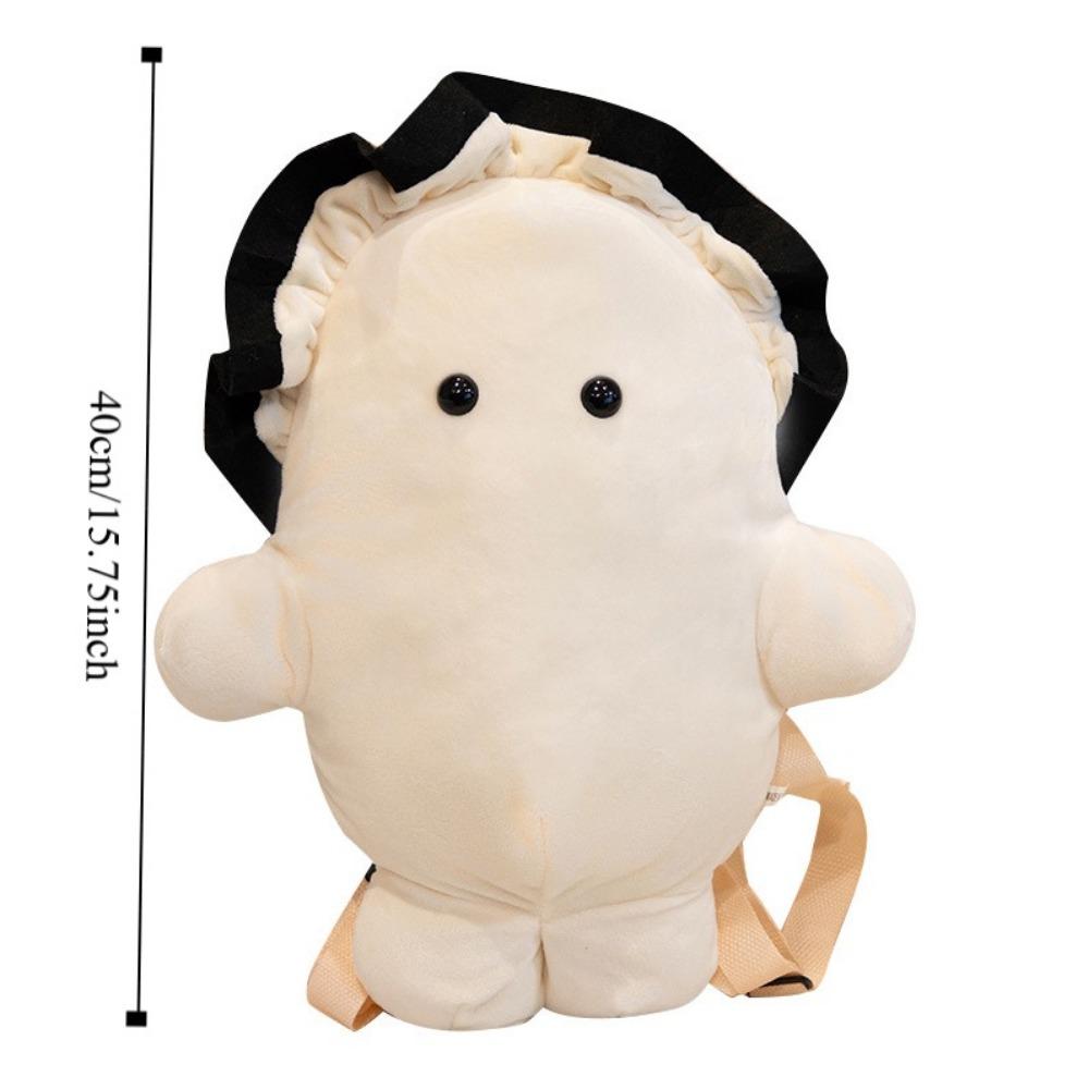 White Oyster Animals Oyster Bag Huggable Doll Oyster Shoulder Bag Plush Oyster Backpack  Students