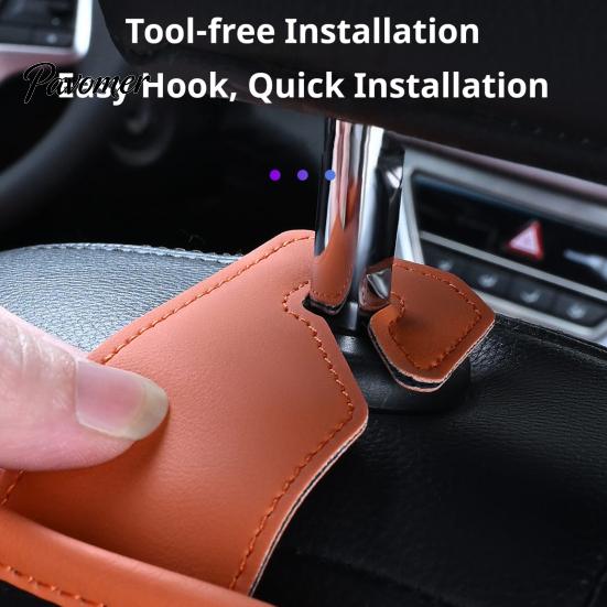 Hidden Car Organizer Leather Door Cup Holder, Multifunctional Vehicle Drink Hanger Holder for with Headrest Hooks, Window Drinks Phone Universal