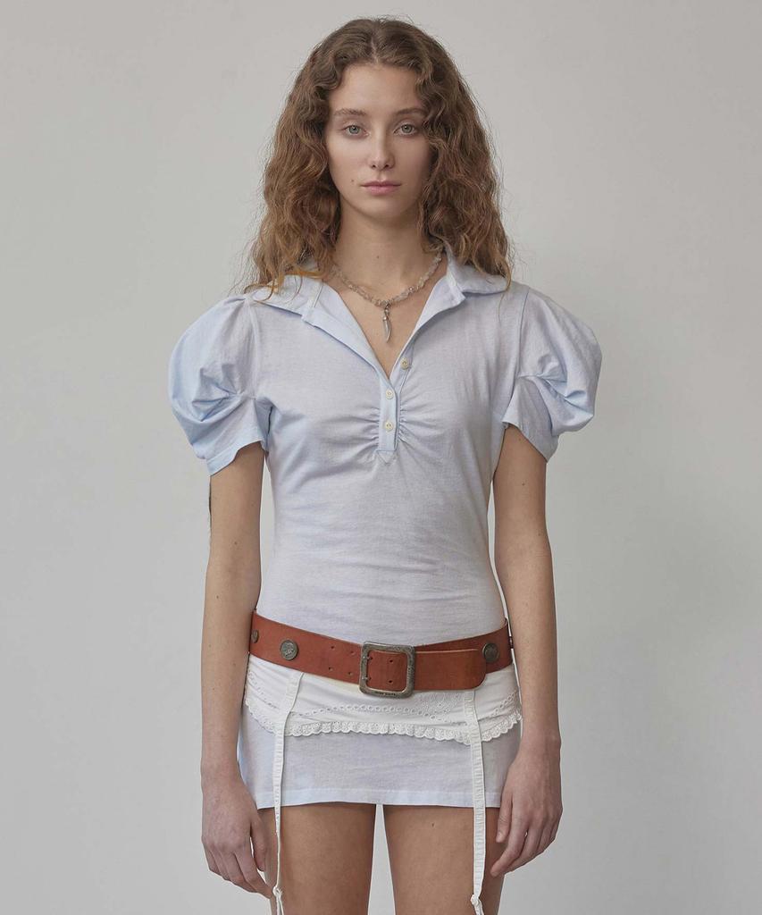 Sculpter Shirring Tennis Dress Baby Blue