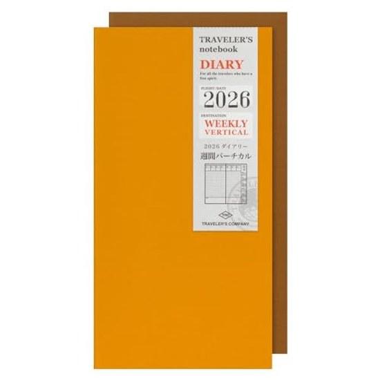 Travelers Notebook Planner Refill 2026 A5 Slim Vertical (Starts January 2026)