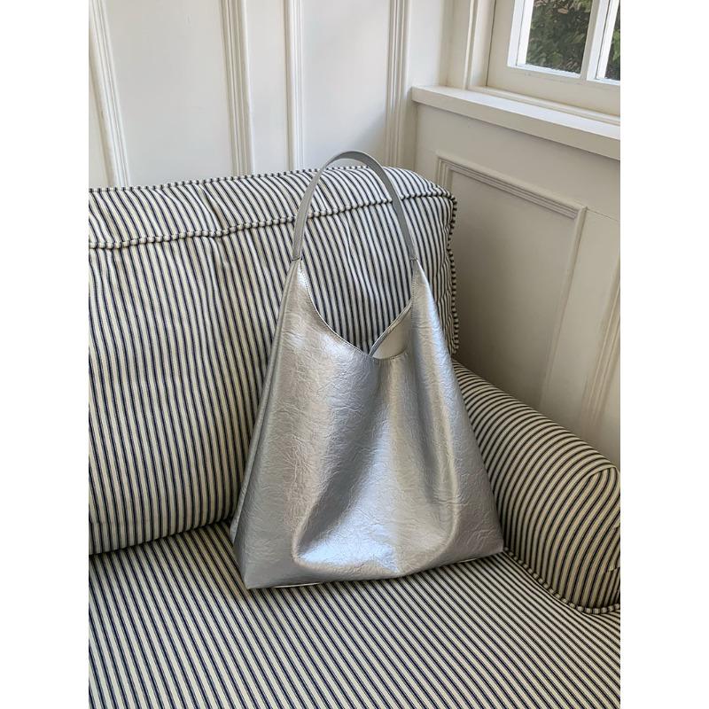 Bag New Texture Soft Leather Large Capacity Armpit Bag Commuting Lazy Style Versatile Single Shoulder Tote Bag Women