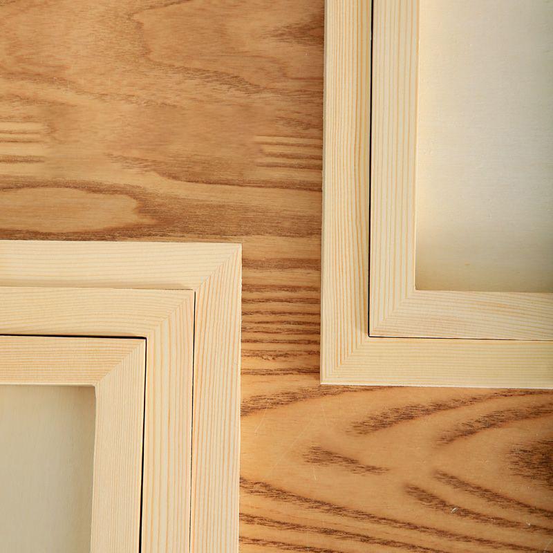 Unfinished Solid Pine Wood Clay Picture Frames for Arts & Crafts,DIY Painting Project Stand for Adults and Kids Color Clay Craft