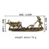 Old Farmer and Cow Living Room Decoration Vintage Home Decor Collection of Tea Pet Bronze Carving Handholds Metal Crafts
