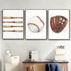 Baseball Bat Mitten Ball Poster Canvas Painting Print Sport Wall Art Picture for Living Room Home Decor Mural Unframed