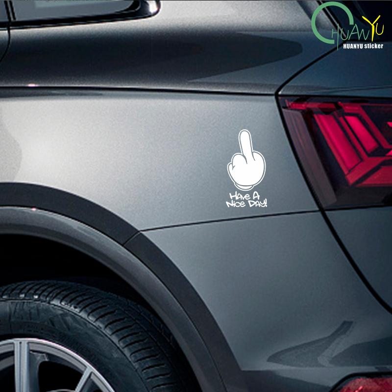 PŘEJI PĚKNÝ DEN ! Reflektor na prostředníček Moto nálepky Samolepky na motocykly pro Honda PCX125 Yamaha R1 Kawasaki z900