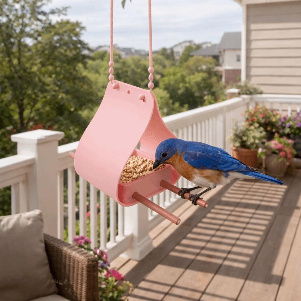 Waterproof Automatic Feeder Large Capacity Hummingbird Feeder Bird Feeding Tray Backyard